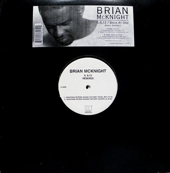 Brian McKnight : 6, 8, 12 (Club Remixes) (12", Maxi, Promo)