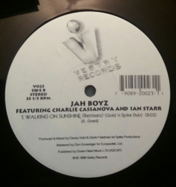 The Jah Boyz Featuring Charlie Casanova* & Ian Starr : Walking On Sunshine - The Remixes (12")