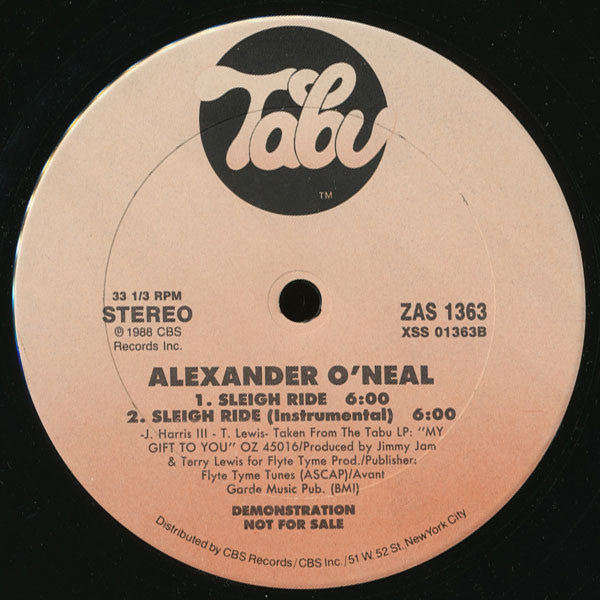 Alexander O'Neal : The Little Drummer Boy / Sleigh Ride (12", Promo)