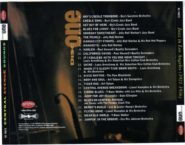 Various : Central Avenue Sounds: Jazz In Los Angeles (1921-1956) (4xCD, Comp, RM + Box)