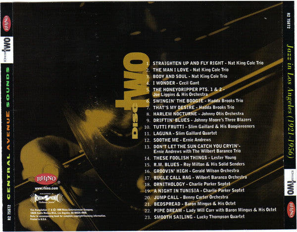 Various : Central Avenue Sounds: Jazz In Los Angeles (1921-1956) (4xCD, Comp, RM + Box)