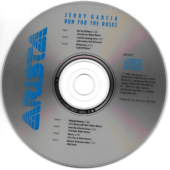 Jerry Garcia : Run For The Roses (CD, Album, RE, RM)