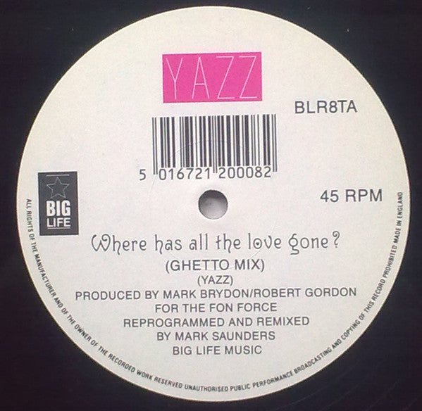 Yazz : Where Has All The Love Gone? (12")