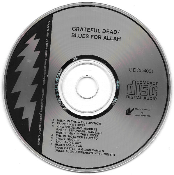 Grateful Dead* : Blues For Allah (CD, Album, RE)