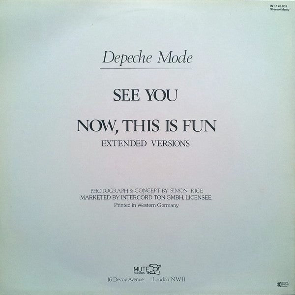 Depeche Mode : See You (12", Maxi, RE, Red)
