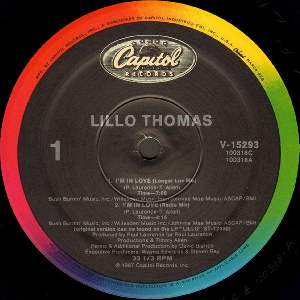 Lillo Thomas : I'm In Love (12", Single)