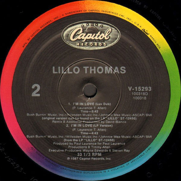 Lillo Thomas : I'm In Love (12", Single)