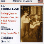 the album cover for Corigliano Quartet - String Quartets