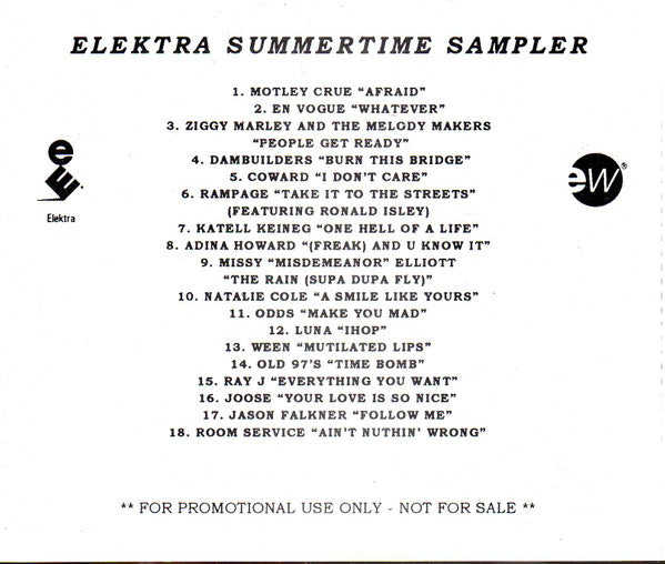 Various : Elektra Summertime Sampler (CD, Promo, Smplr)
