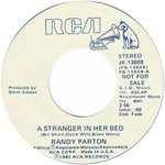 Randy Parton : A Stranger In Her Bed (7", Promo, Blu)