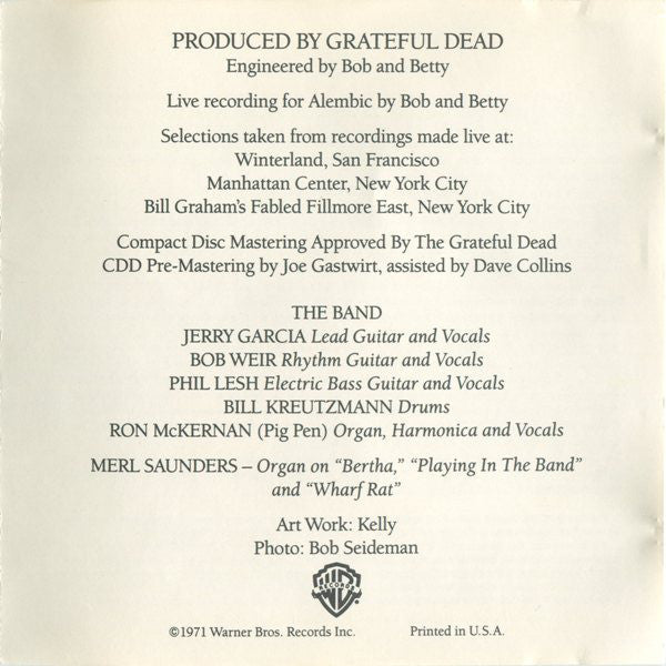 Grateful Dead* : Grateful Dead (CD, Album, RE, SRC)