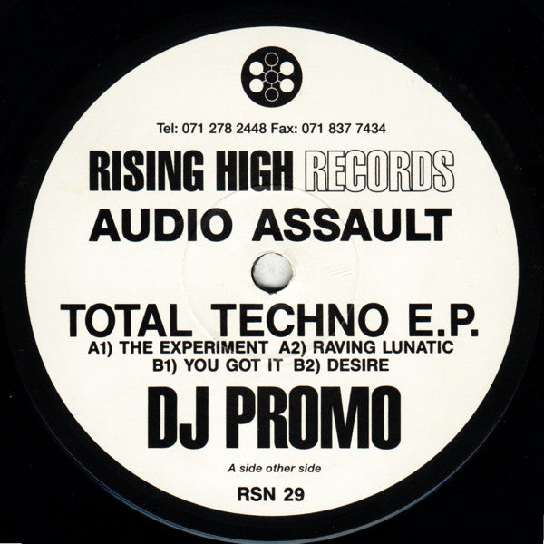 Audio Assault : Total Techno E.P. (12", EP, Promo)