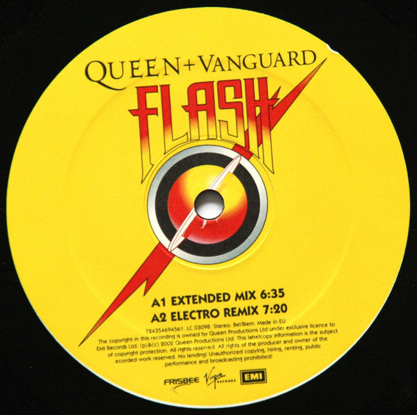 Queen + Vanguard : Flash (The Official Club Mixes) (12", Single)