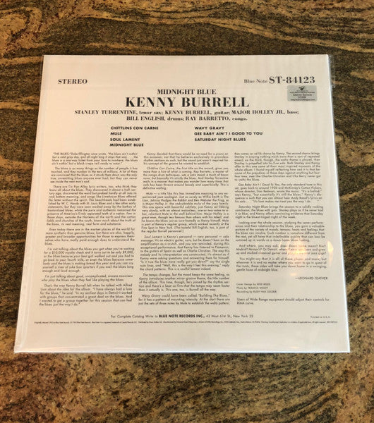 Kenny Burrell : Midnight Blue (LP, Album, Ltd, RE, Blu)