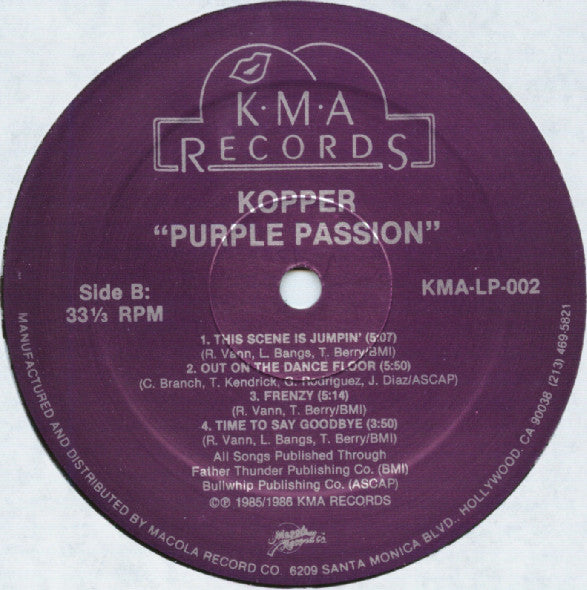 Kopper (2) : Purple Passion (LP, Album)