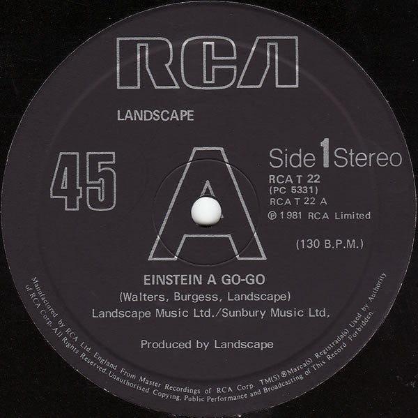 Landscape : Einstein A Go-Go (12", Single, RP, Bla)