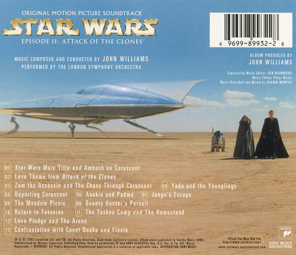John Williams (4) : Star Wars Episode II: Attack Of The Clones (CD, Album, Pos)