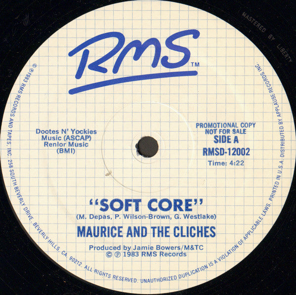 Maurice & The Clichés : Soft Core (12", Promo)