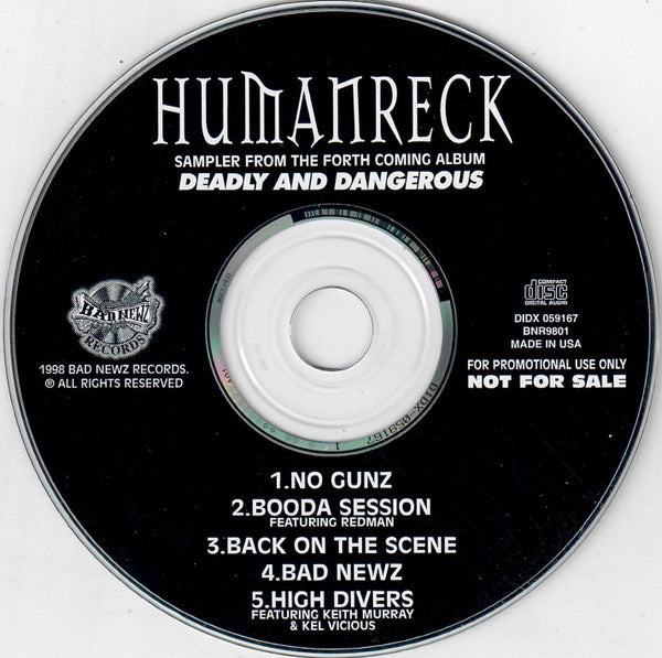 Humanreck : Sampler From The Forth Coming Album Deadly And Dangerous (CD, Promo, Smplr)