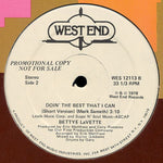Bettye Lavette : Doin' The Best That I Can (12", Promo)