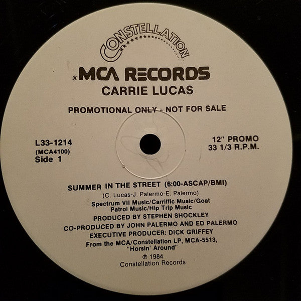 Carrie Lucas : Summer In The Street (12", Promo, Pin)