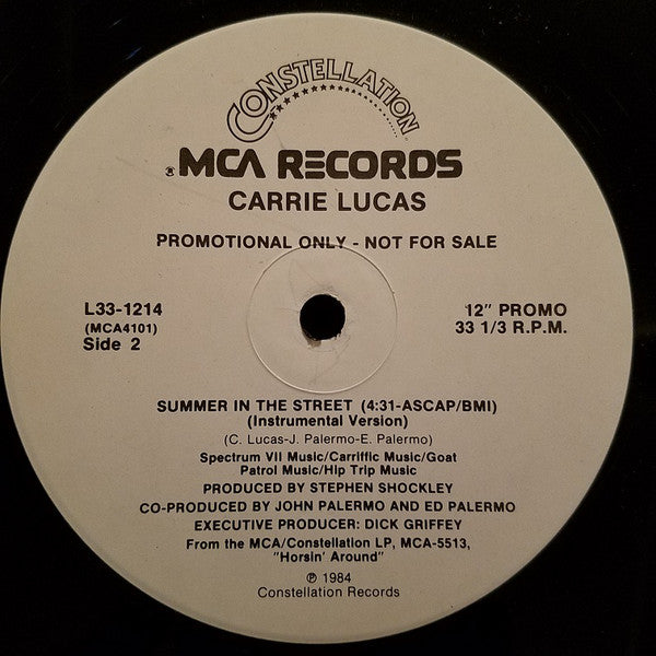 Carrie Lucas : Summer In The Street (12", Promo, Pin)