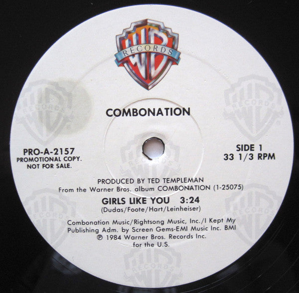 Combonation : Girls Like You (12", Single, Promo)