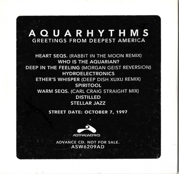Aquarhythms : Greetings From Deepest America (CD, Advance, Album, Promo)