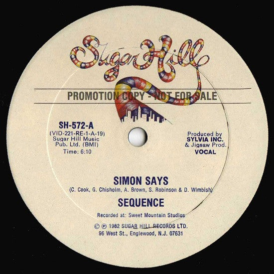 Sequence* : Simon Says (12", Promo)