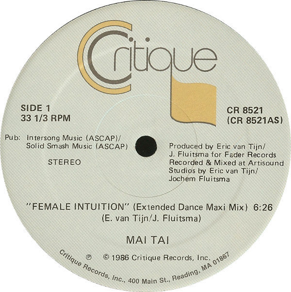 Mai Tai : Female Intuition (12")