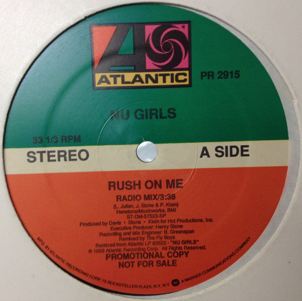 Nu Girls : Rush On Me (12", Promo)