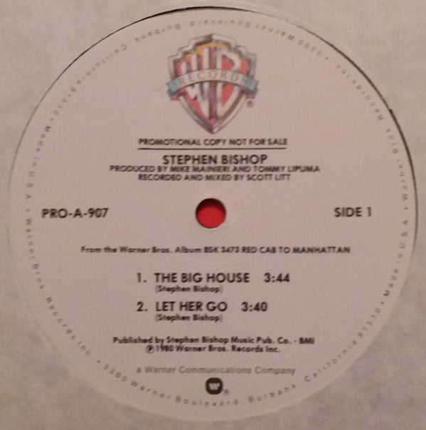 Stephen Bishop : Red Cab To Manhattan - Special Radio Sampler (12", EP, Promo)
