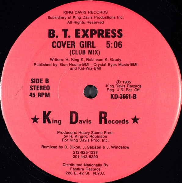 B.T. Express : Cover Girl (12", Pin)