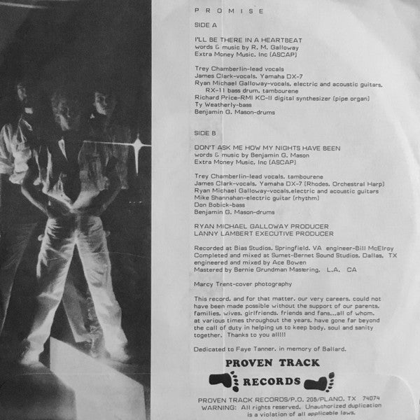 Promise (23) : I'll Be There In A Heartbeat / Don't Ask Me How My Nights Have Been (7")