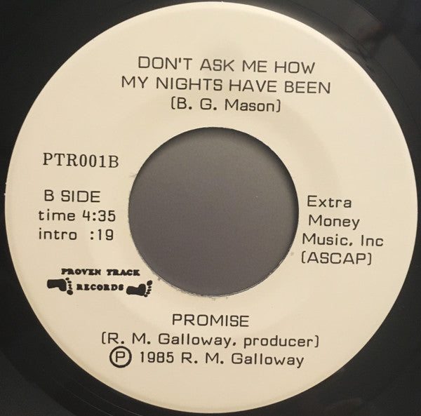 Promise (23) : I'll Be There In A Heartbeat / Don't Ask Me How My Nights Have Been (7")