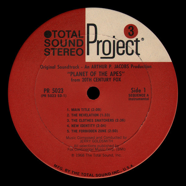 Jerry Goldsmith : Planet Of The Apes - Original Sound Track (LP, Album, Ter)