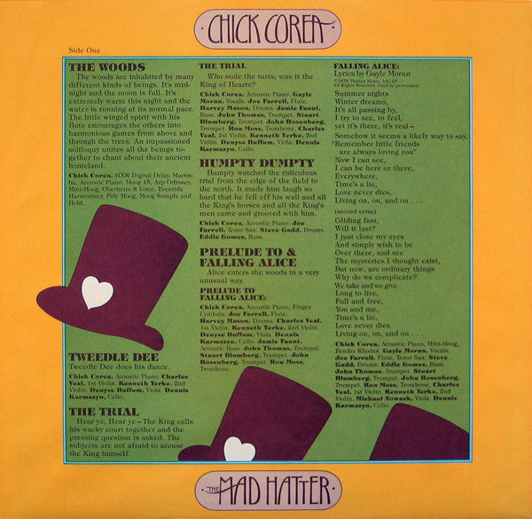 Chick Corea : The Mad Hatter (LP, Album, PRC)