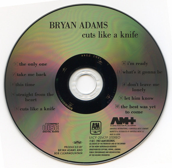 Bryan Adams : Cuts Like A Knife (CD, Album, RE, RM, SHM)