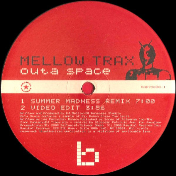 Mellow Trax : Outa Space (2x12")