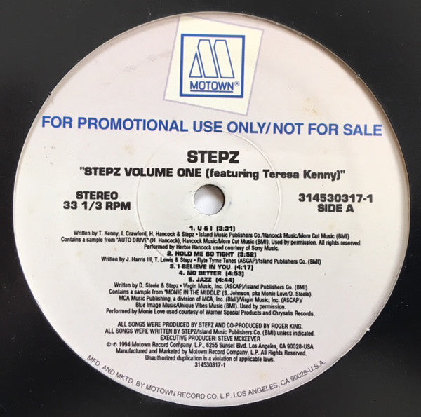 Stepz Featuring Teresa Kenny : Volume One (LP, Album, Promo)