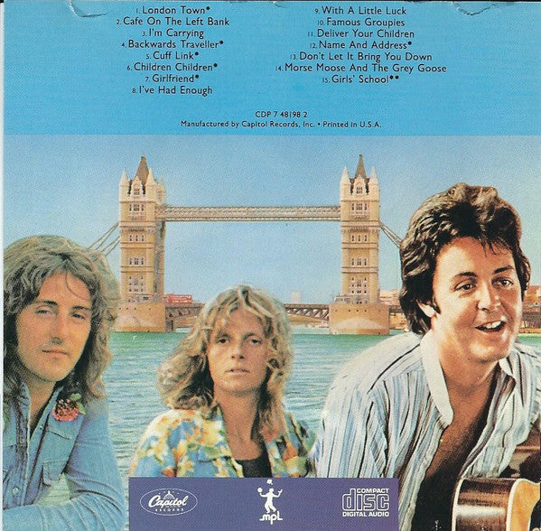 Wings (2) : London Town (CD, Album, RE)