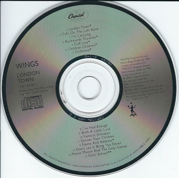 Wings (2) : London Town (CD, Album, RE)