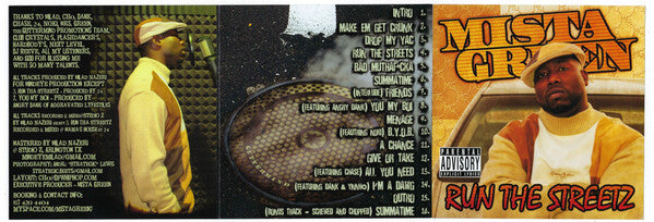 Mista Green : Run The Streetz (CD, Album)