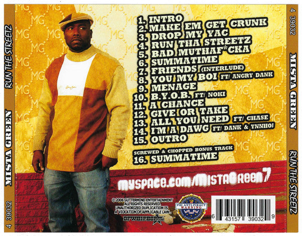 Mista Green : Run The Streetz (CD, Album)