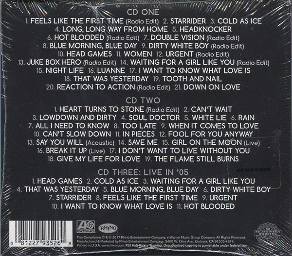 Foreigner : 401977-2017 Forty Hits From Forty Years (3xCD, Comp, Ltd, S/Edition, Wal)