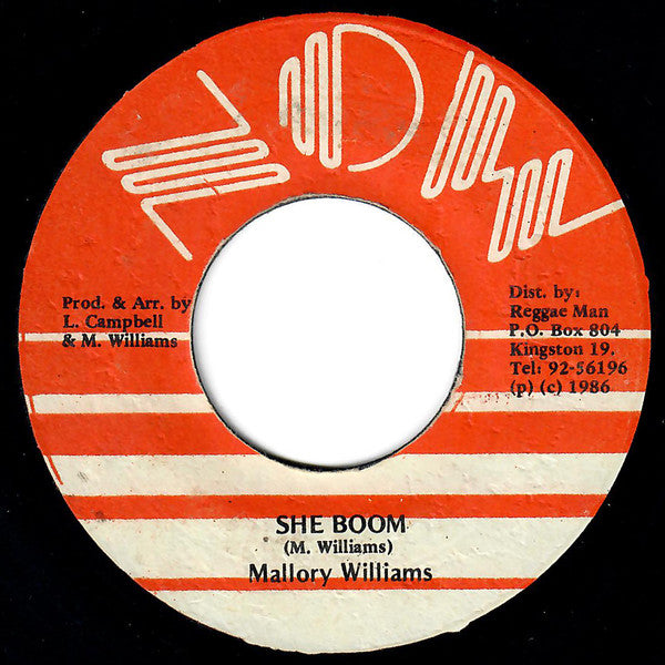 Mallory Williams : She Boom (7", Single, Ora)