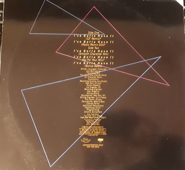 3rd Avenue (5) : I've Gotta Have It (12", Promo)