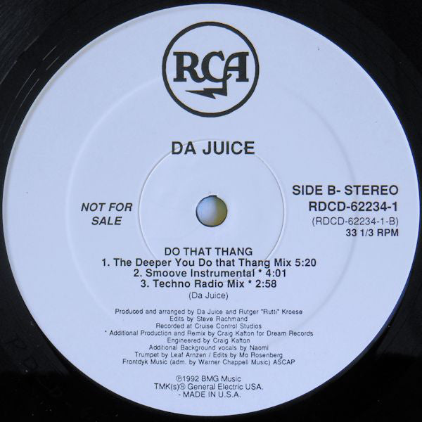 Da Juice : Do That Thang (12", Promo)