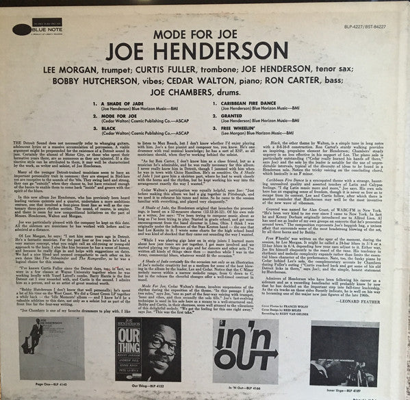 Joe Henderson : Mode For Joe (LP, Album, RE, RM)