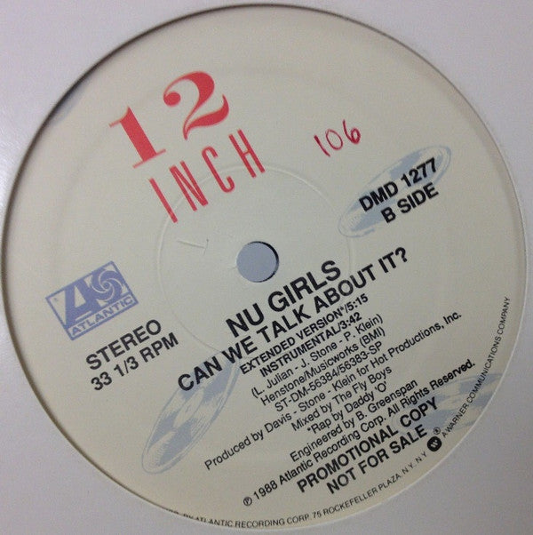 Nu Girls : Can We Talk About It? (12", Promo)